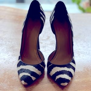 Gucci Zebra Calf Hair D’Orsay Heels